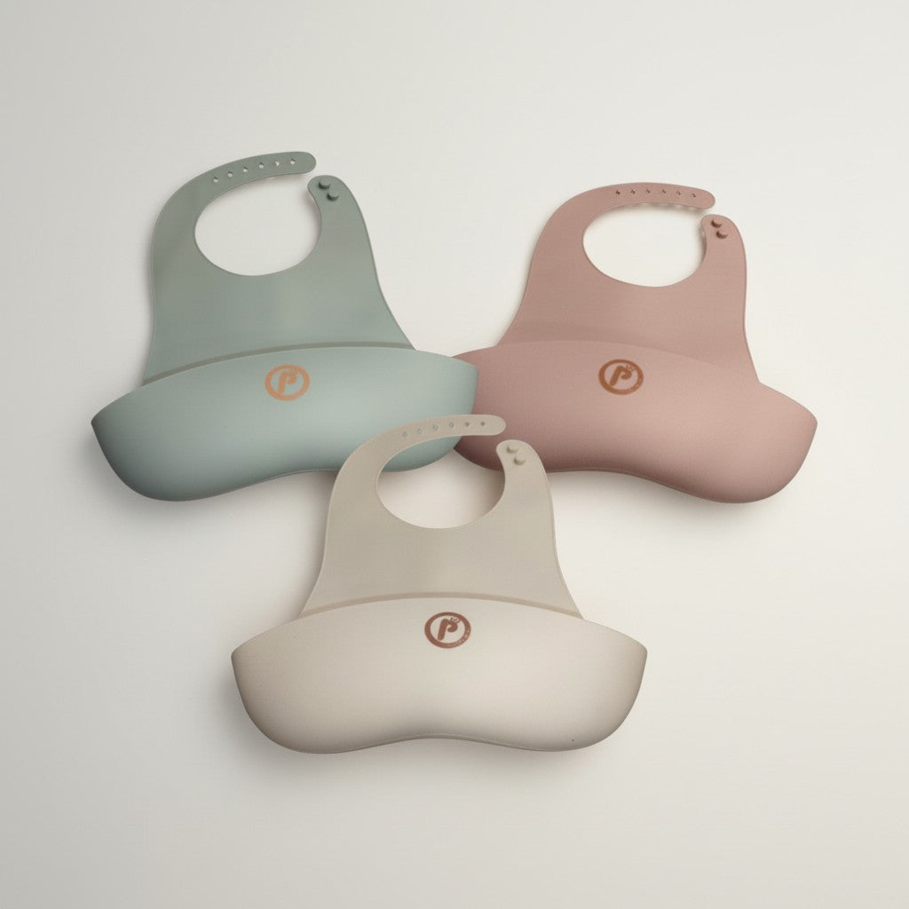 Babero silicona bebé ajustable recogemigas Smooth | Popetes Kids