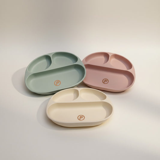 Plato silicona para bebé con separadores y ventosa SMOOTH | Popetes Kids